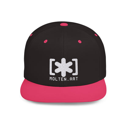 Embroidered Flat Bill Snapback [Mono Logo]