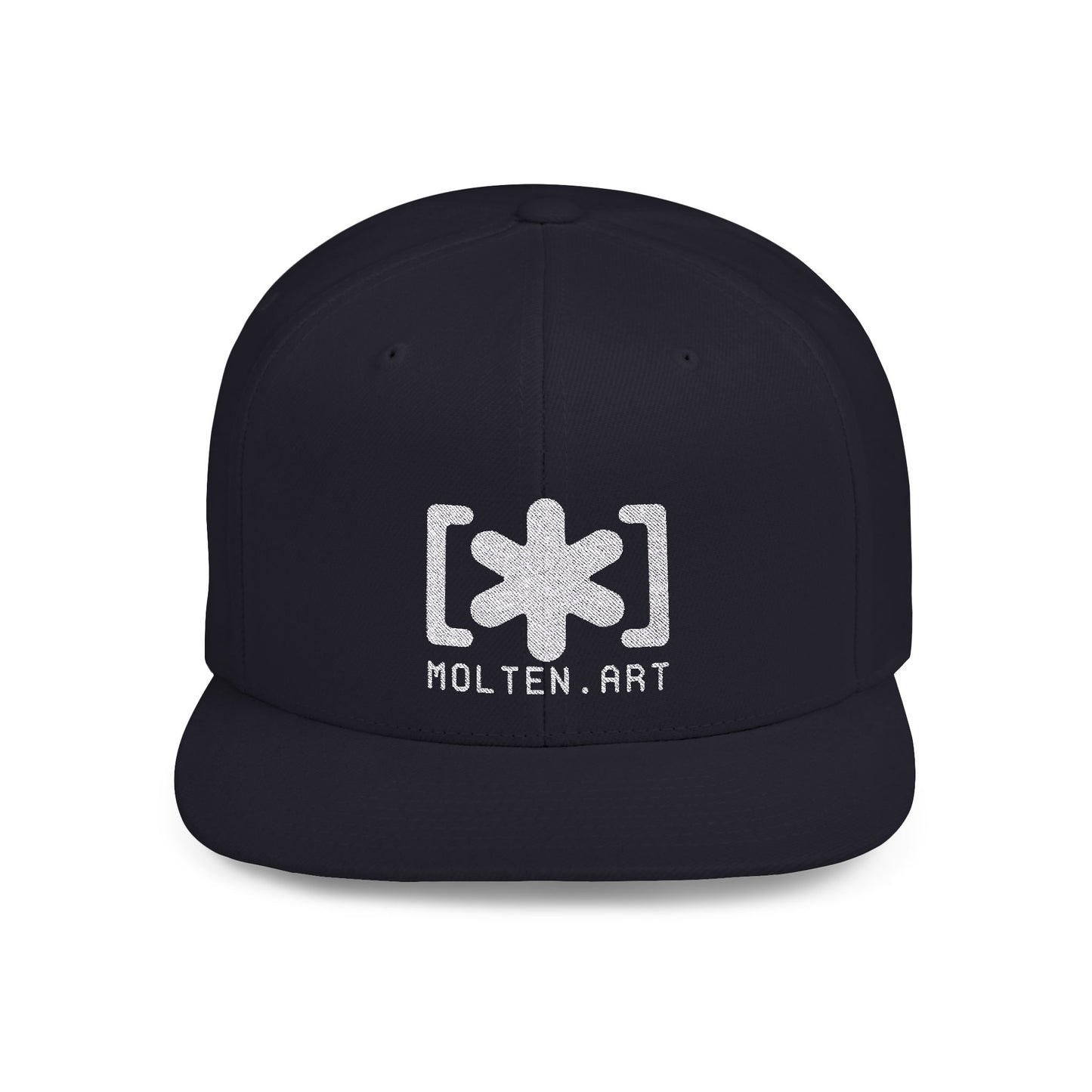 Embroidered Flat Bill Snapback [Mono Logo]
