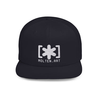 Embroidered Flat Bill Snapback [Mono Logo]