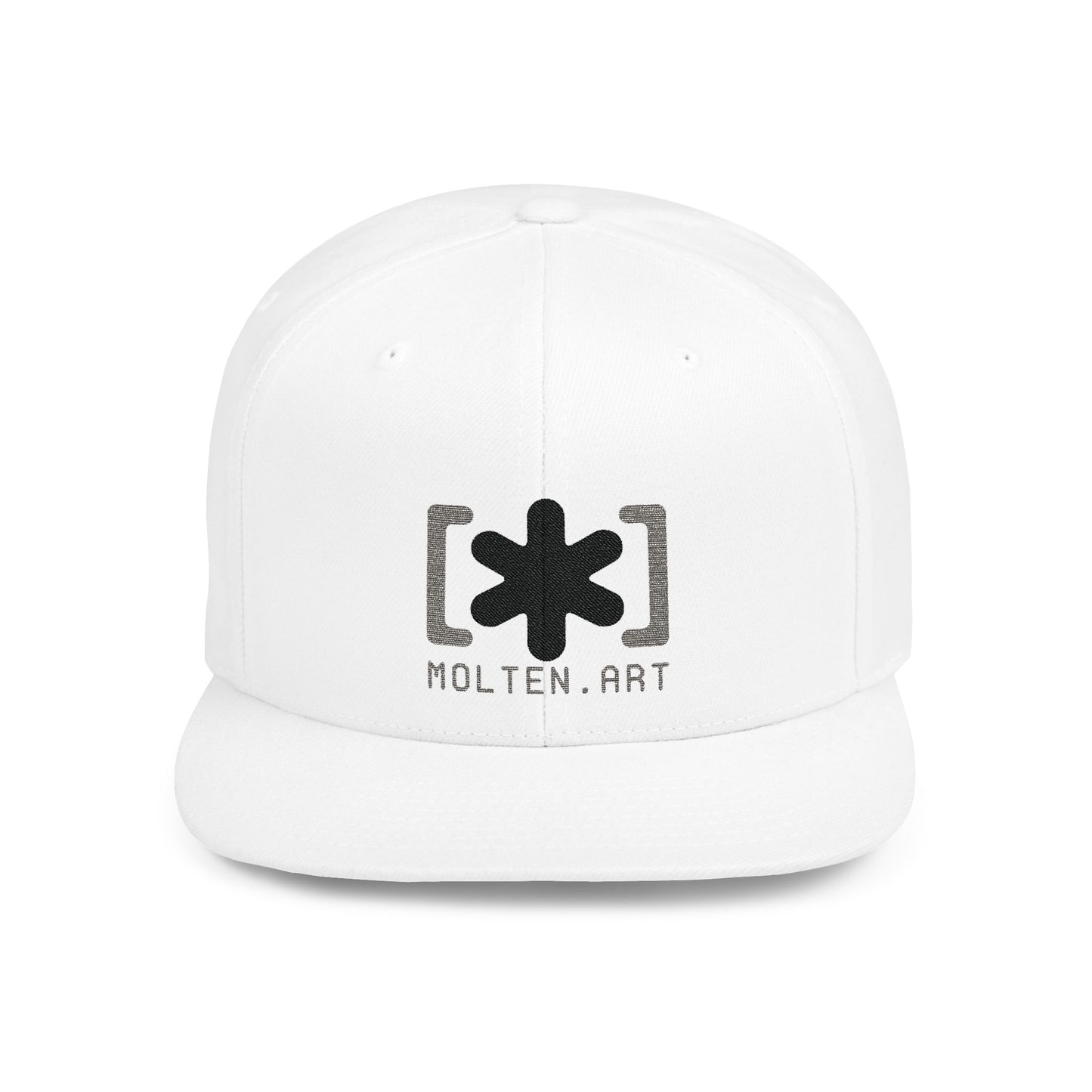 Embroidered Flat Bill Snapback [Mono Logo]