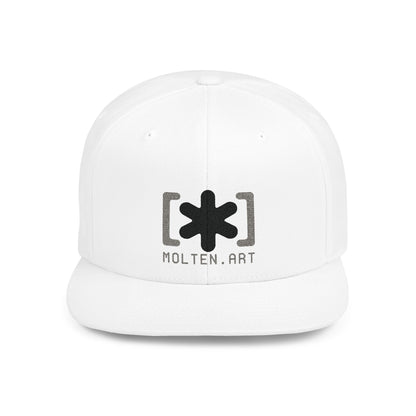 Embroidered Flat Bill Snapback [Mono Logo]