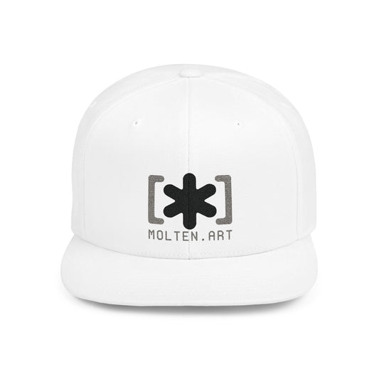 Embroidered Flat Bill Snapback [Mono Logo]