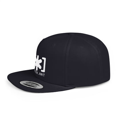 Embroidered Flat Bill Snapback [Mono Logo]