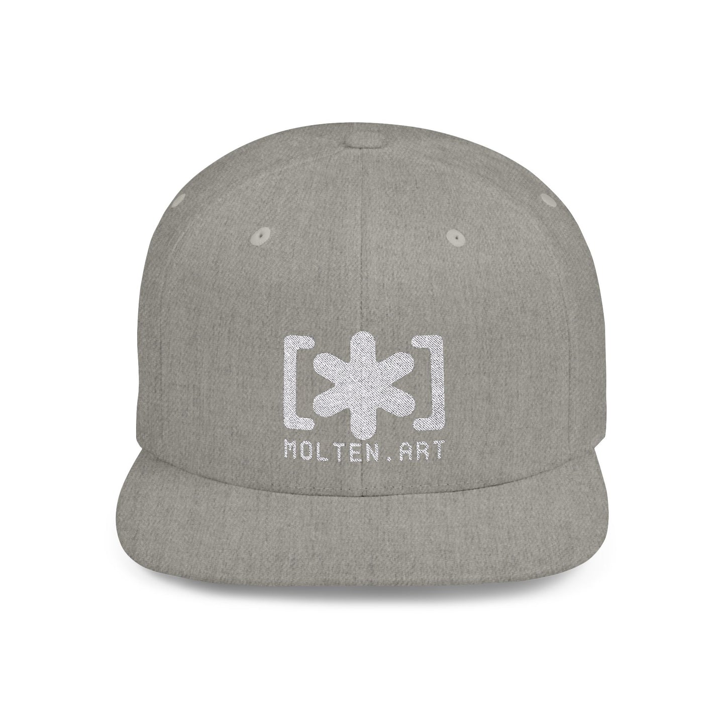 Embroidered Flat Bill Snapback [Mono Logo]