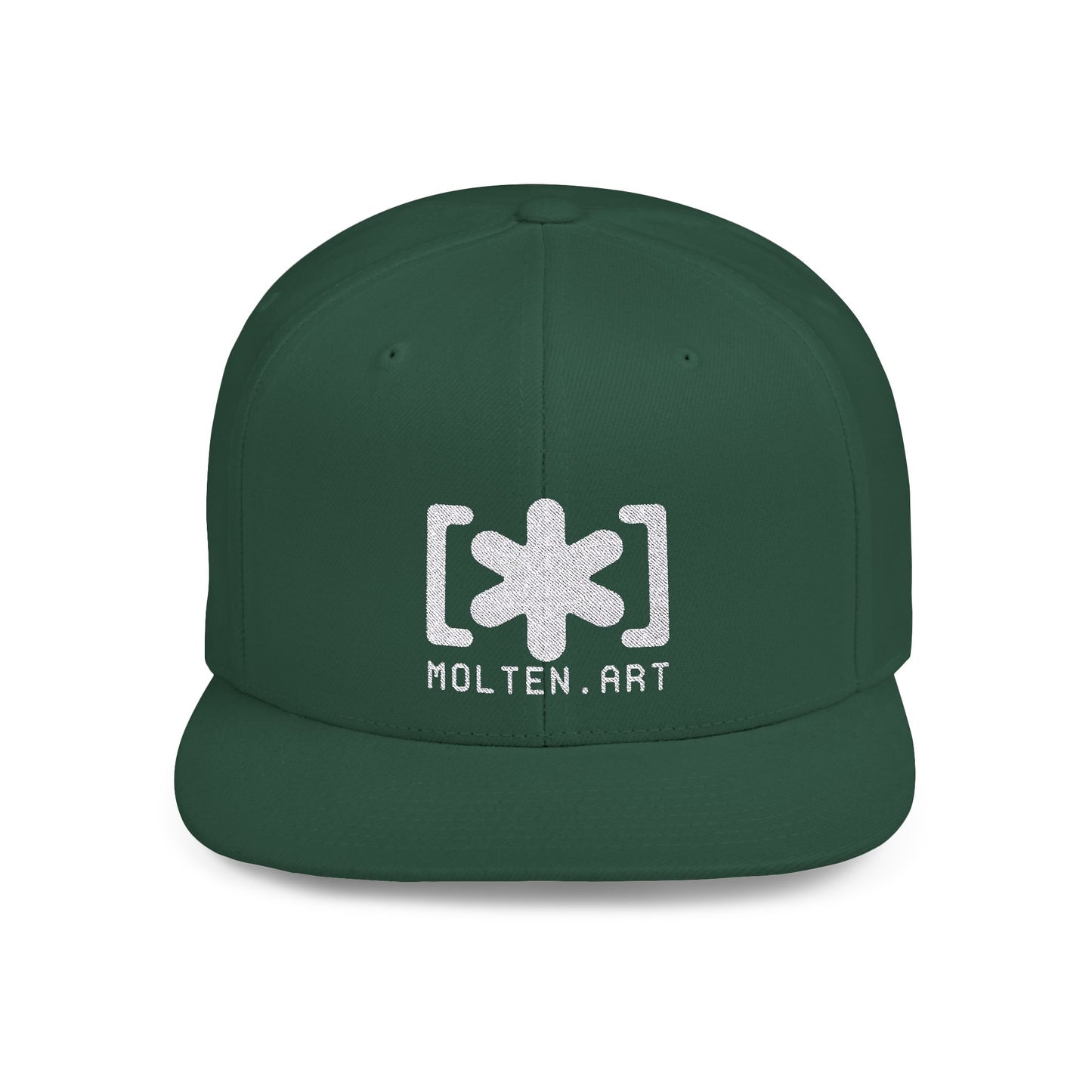 Embroidered Flat Bill Snapback [Mono Logo]