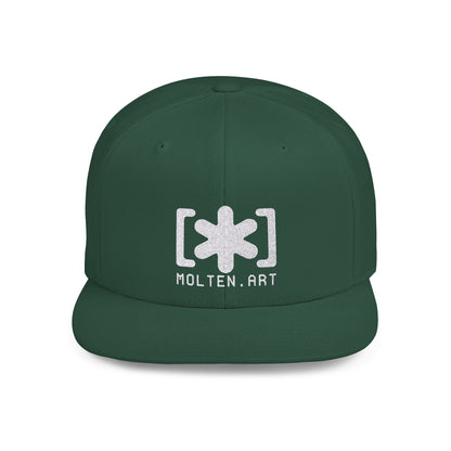 Embroidered Flat Bill Snapback [Mono Logo]