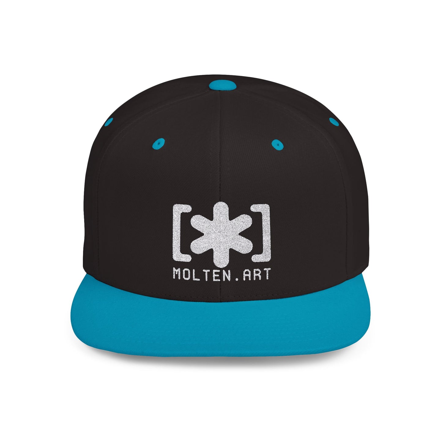 Embroidered Flat Bill Snapback [Mono Logo]
