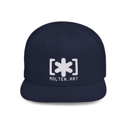 Embroidered Flat Bill Snapback [Mono Logo]