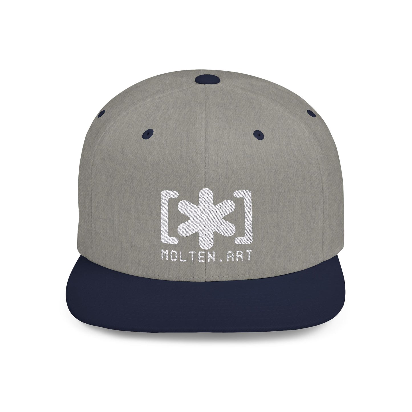 Embroidered Flat Bill Snapback [Mono Logo]
