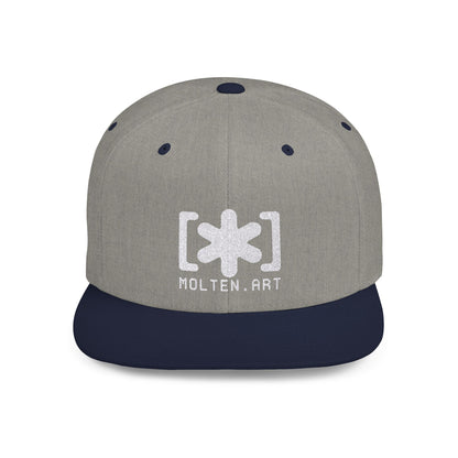 Embroidered Flat Bill Snapback [Mono Logo]