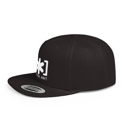 Embroidered Flat Bill Snapback [Mono Logo]