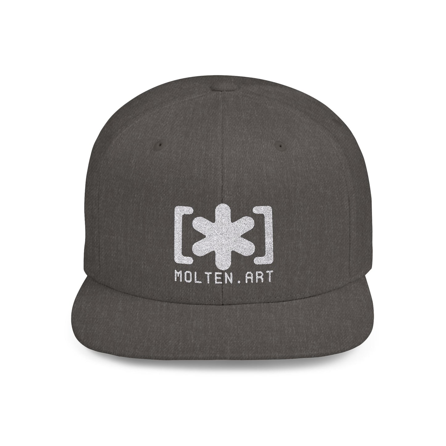 Embroidered Flat Bill Snapback [Mono Logo]