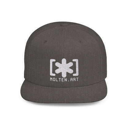 Embroidered Flat Bill Snapback [Mono Logo]
