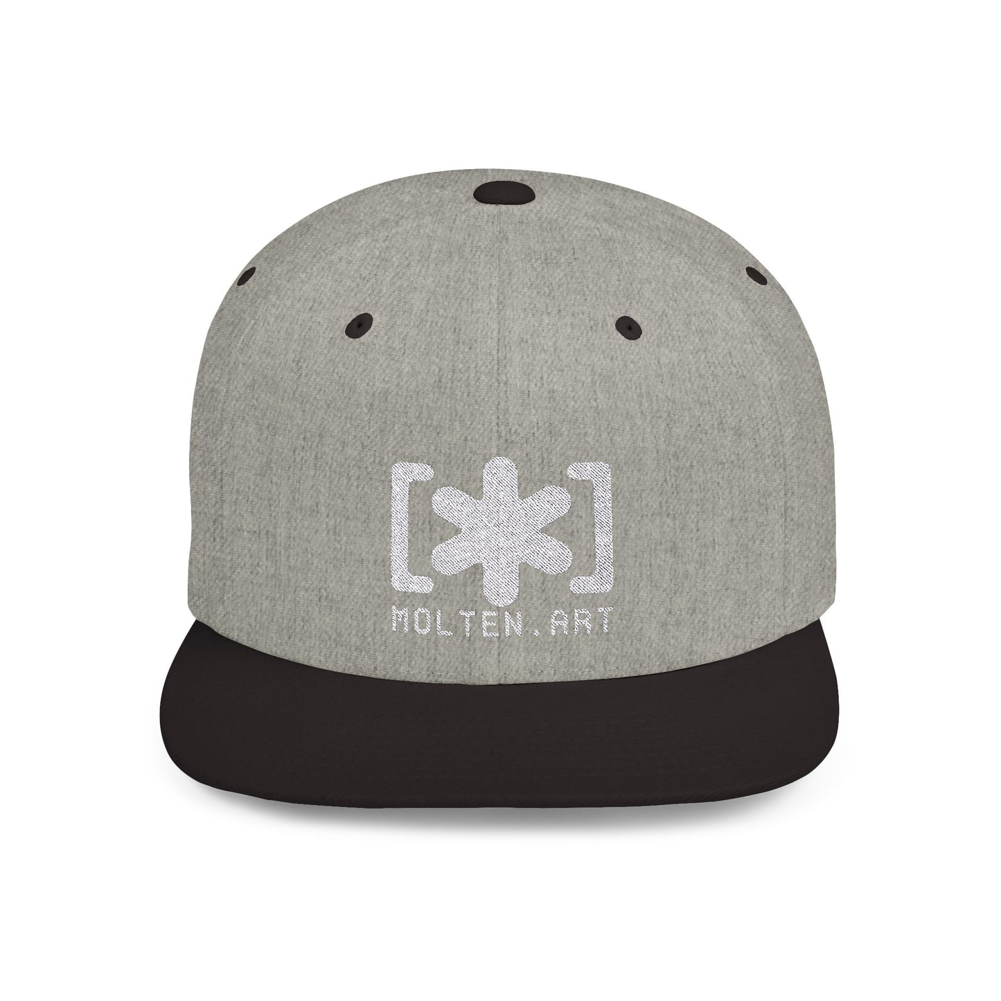 Embroidered Flat Bill Snapback [Mono Logo]
